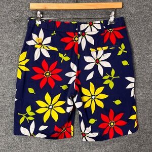 Loudmouth Golf Shorts Mens 34 Navy Blue‎ Floral Print Casual Everyday